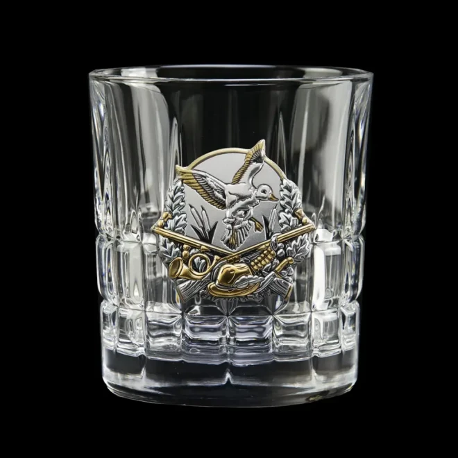 Набір для віскі «HUNTER» Boss Crystal - 6 кришталевих келихів | Золото, Срібло