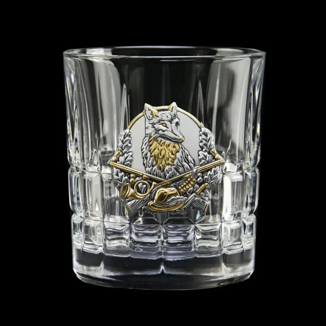 Набір для віскі «HUNTER» Boss Crystal - 6 кришталевих келихів | Золото, Срібло