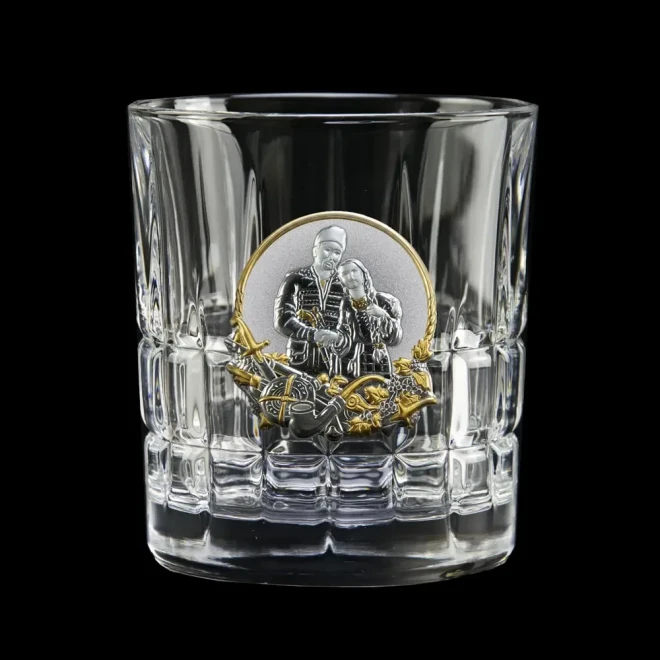 Набір для віскі «КОЗАКИ» Boss Crystal - 6 кришталевих келихів | Золото, Срібло