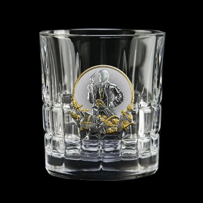 Набір для віскі «КОЗАКИ» Boss Crystal - 6 кришталевих келихів | Золото, Срібло