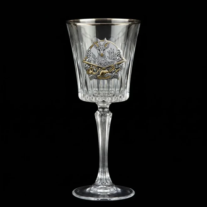 Набір для вина «HUNTER» Boss Crystal - 6 кришталевих келихів | Золото, Срібло, Платина