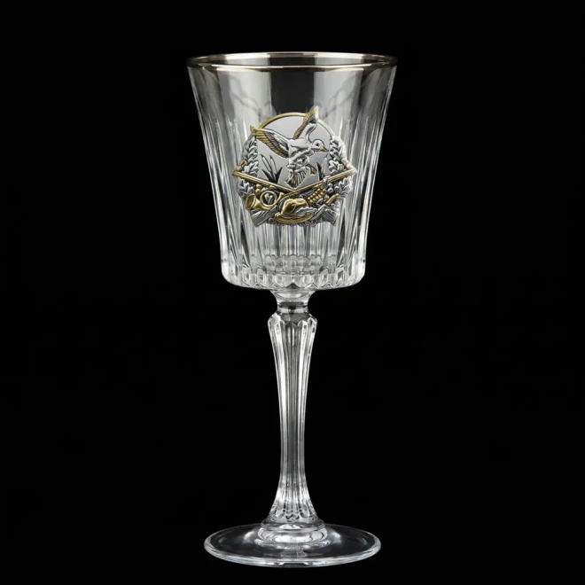 Набір для вина «HUNTER» Boss Crystal - 6 кришталевих келихів | Золото, Срібло, Платина