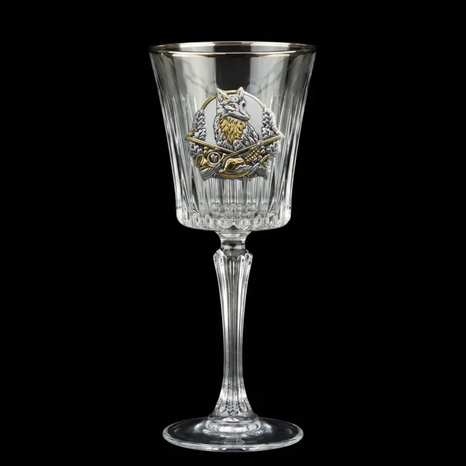 Набір для вина «HUNTER» Boss Crystal - 6 кришталевих келихів | Золото, Срібло, Платина