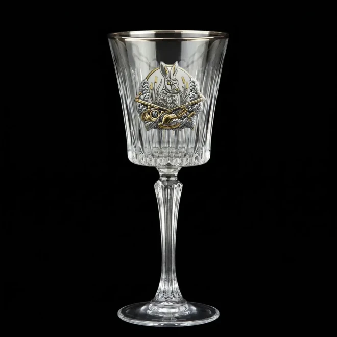Набір для вина «HUNTER» Boss Crystal - 6 кришталевих келихів | Золото, Срібло, Платина