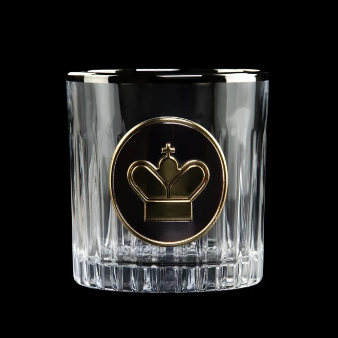 Набір для віскі «ШАХИ» Boss Crystal - 6 кришталевих келихів із графином | Золото, Срібло, Платина