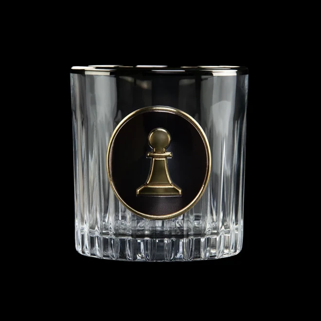 Набір для віскі «ШАХИ» Boss Crystal - 6 кришталевих келихів із графином | Золото, Срібло, Платина