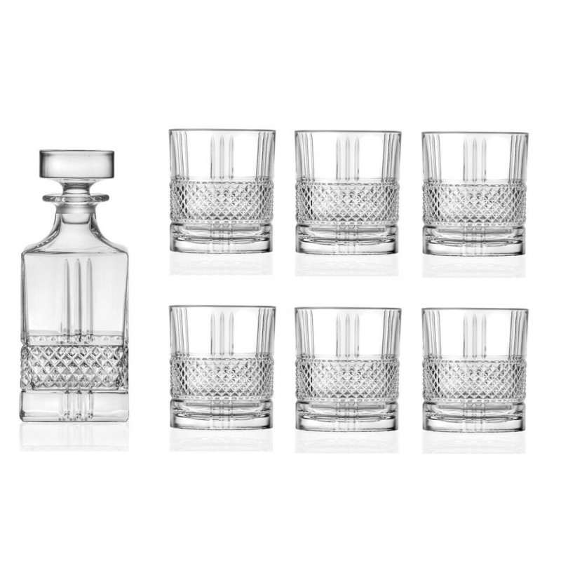 BRILLANTE RCR - набор из 6 хрустальных стаканов с графином