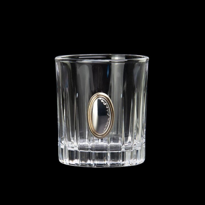 Набор хрустальных рюмок с графином "Казак" Boss Crystal - золото, серебро, платина | Графин, 6 рюмок.