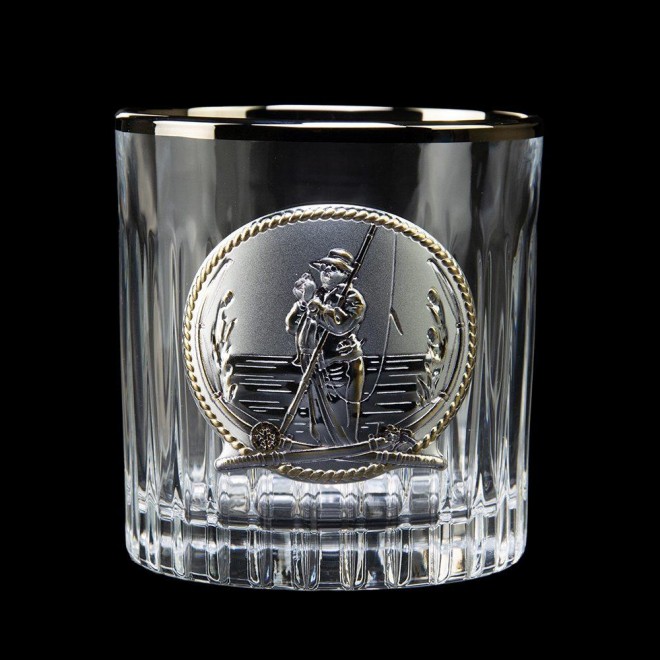 «FISHERMAN» Boss Crystal - набір з 6 кришталевих склянок з графином | Золото, Срібло, Платина