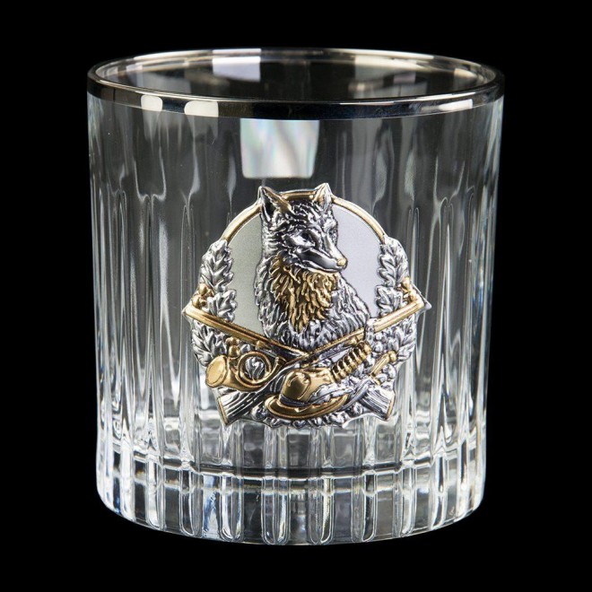 "HUNTER" Boss Crystal - набор из 4 хрустальных стаканов с графином | Золото, Серебро, Платина