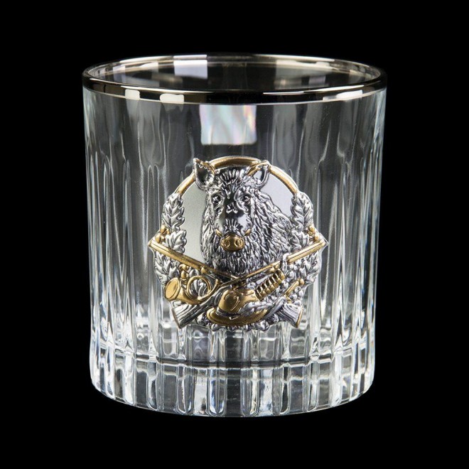 "HUNTER" Boss Crystal - набор из 4 хрустальных стаканов с графином | Золото, Серебро, Платина