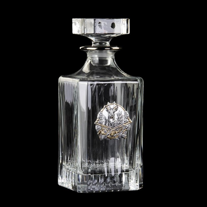 "HUNTER" Boss Crystal - набор из 4 хрустальных стаканов с графином | Золото, Серебро, Платина