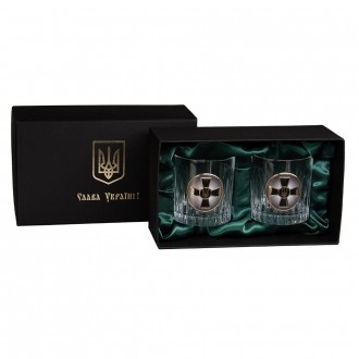 «АРМІЙСЬКИЙ 2» Boss Crystal — набір із 2 кришталевих келихів | Золото, Срібло