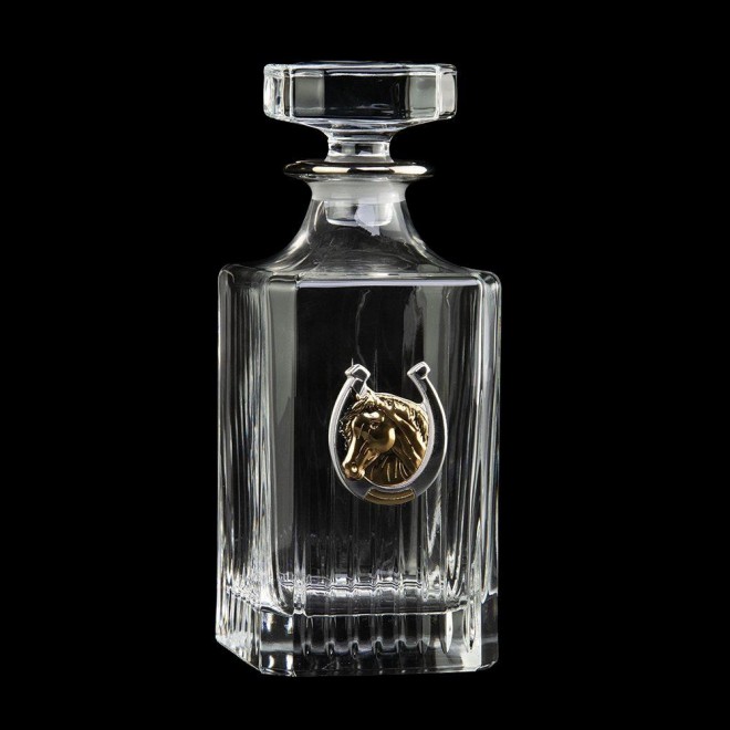 «Золотий кінь» Boss Crystal - набір із 6 кришталевих келихів із графином | Золото, Срібло, Платина