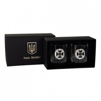 «СБУ» Boss Crystal - набір із 2 кришталевих келихів | Золото, Срібло