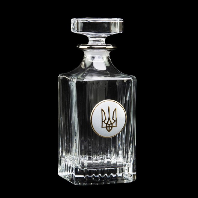 «СБУ» Boss Crystal - набір із 6 кришталевих келихів із графином | Золото, Срібло, Платина