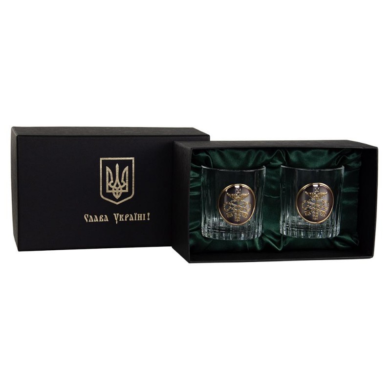 «МИТНИЦЯ» Boss Crystal - набір із 2 кришталевих келихів | Золото, Срібло