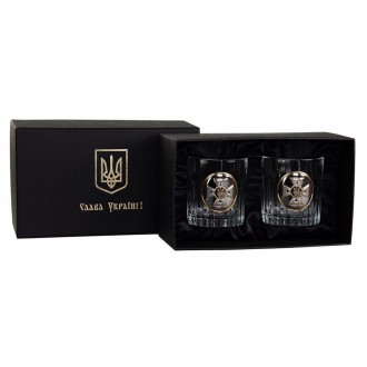 «МНС» Boss Crystal - набір з 2 кришталевих склянок | Золото, Срібло