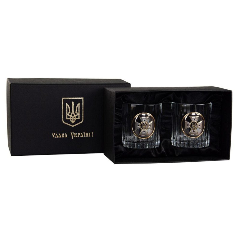 «МНС» Boss Crystal - набір з 2 кришталевих склянок | Золото, Срібло