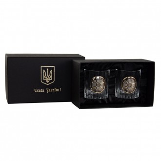 «ШТАБ ВМФ» Boss Crystal - набір з 2 кришталевих склянок | Золото, Срібло