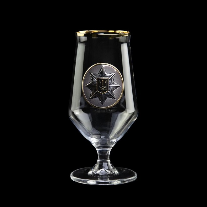 Келихи для пива «ПОЛІЦІЯ» Boss Crystal - набір з 2 кришталевих келихів | Золото, Срібло Келихи для пива «ПОЛІЦІЯ» Boss Crystal - набір з 2 кришталевих келихів | Золото, Срібло