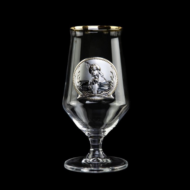 Келихи для пива «FISHERMAN» Boss Crystal - набір з 6 кришталевих келихів | Золото, Срібло