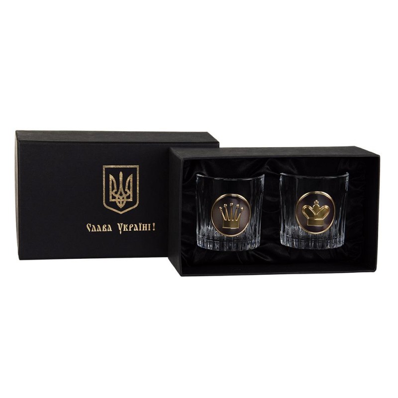 «ШАХИ» Boss Crystal - набір із 2 кришталевих склянок | Золото, Срібло «ШАХИ» Boss Crystal - набір із 2 кришталевих склянок | Золото, Срібло