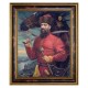 Картина-портрет «Гетьман Петро Сагайдачний» 39 x 47 см | Фарфор, Золото