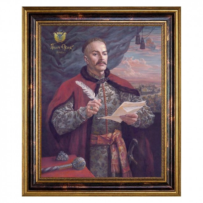 Картина-портрет «Гетьман Пилип Орлик» 39 x 47 см | Порцеляна, Золото Картина-портрет «Гетьман Пилип Орлик» 39 x 47 см | Порцеляна, Золото