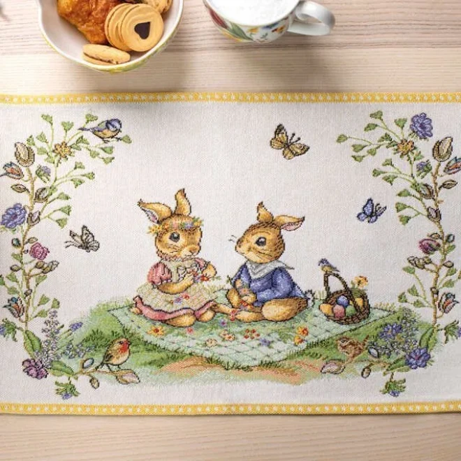 Гобеленова серветка під тарілку Bunny Tales 32 x 48 см Spring Fantasy Villeroy & Boch