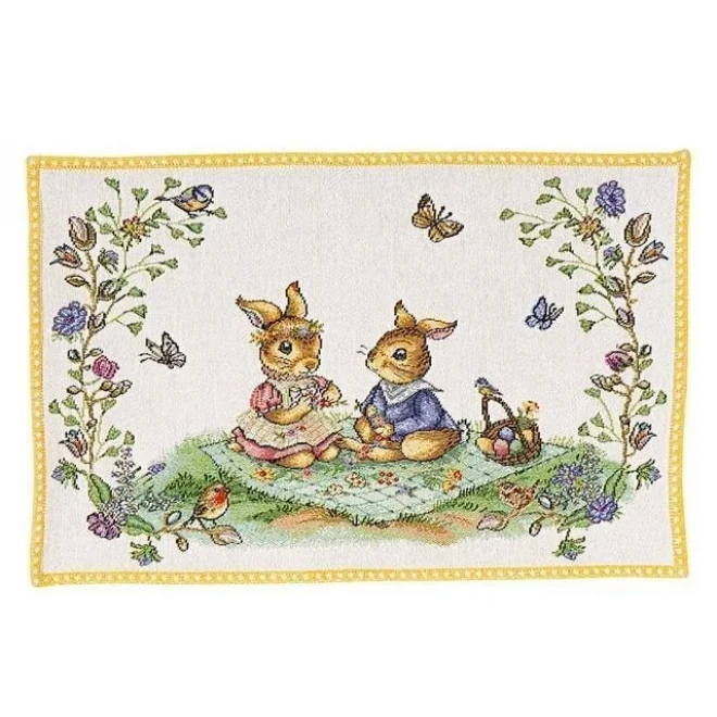 Гобеленова серветка під тарілку Bunny Tales 32 x 48 см Spring Fantasy Villeroy & Boch