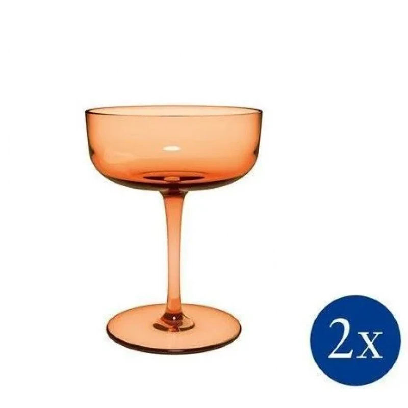 Набір із 2 келихів для шампанского Apricot оранжевый Like Glass Villeroy & Boch, 100 мл