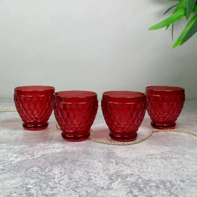 Набор из 4 стопок бордовый Boston Villeroy & Boch, 50 мл Набор из 4 стопок бордовый Boston Villeroy & Boch, 50 мл